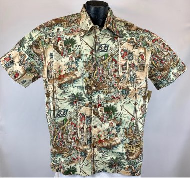 Pirate's Life  Hawaiian Shirt- Made in USA- 100% Cotton
